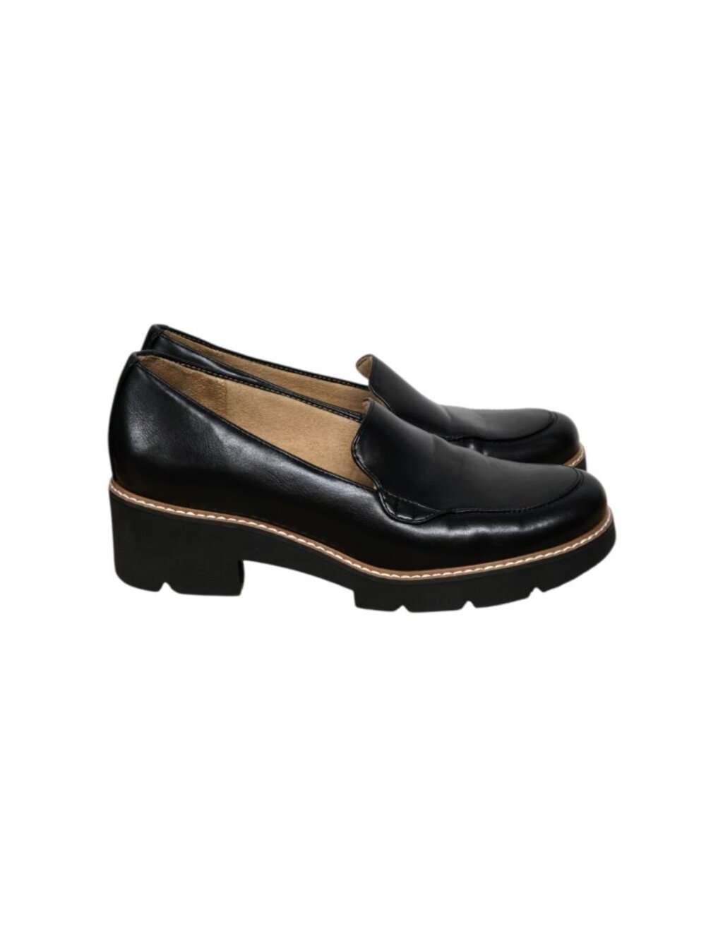 Naturalizer Cabaret Black Slip On Lug Sole Loafers Womens Size 8M  Preppy Casual - Picture 2 of 8